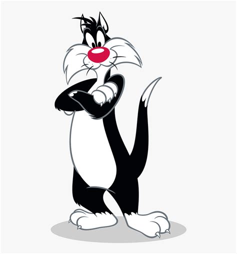 Sylvester the Cat. Sylvester the Cat, Barnyard Dawg, and Foghorn Leghorn in "Crowing Pains". Sylvester James Pussycat, Sr. is a cartoon character from the Warner Bros. cartoons. Sylvester is a tuxedo cat (bicolor) and is the main rival of Tweety Bird. [1] He first appeared in Life with Feathers on March 24, 1945. He was created by Friz Freleng. 